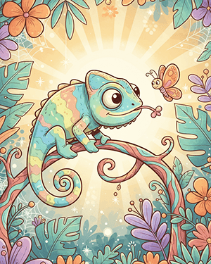 Chameleon Coloring Sheets