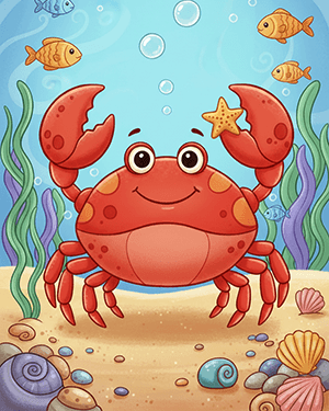 Crab Coloring Sheets