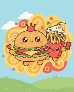 Fast Food Coloring Sheets