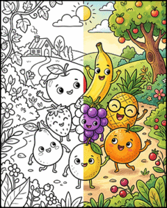 Free Printable Fruits Coloring Pages for Kids