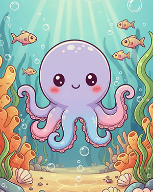 Octopus Coloring Sheets