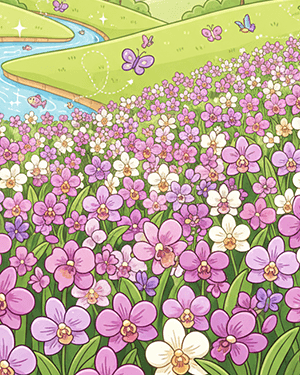 Orchid Coloring Sheets