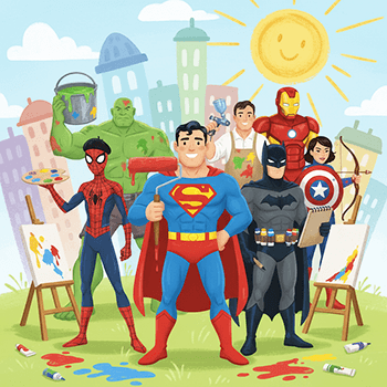 Superheroes Coloring Pages
