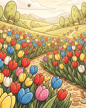 Tulip Coloring Sheets