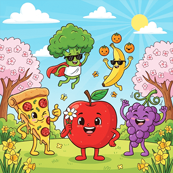 Free Printable Food Coloring Pages for Kids