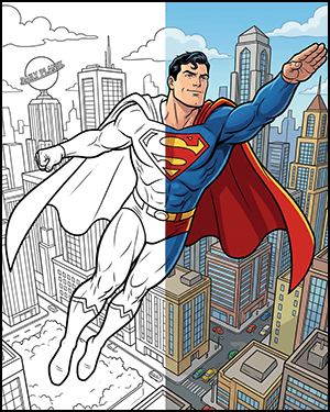 Free Printable Superman Coloring Pages for Kids